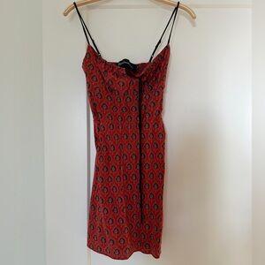 Realisation Par Stylish Red Patterned Dress
